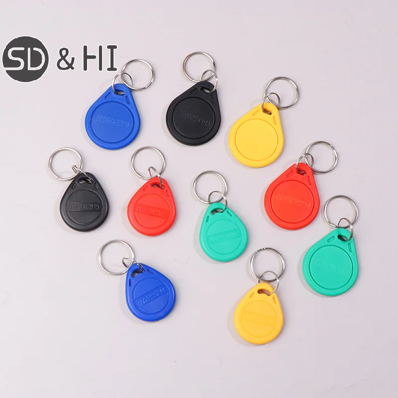 10 stuks 125 kHz alleen-lezen RFID RFID TK4100 EM4100 Smart Chip Proximity Keyfobs Smart Secure Deur Entry Access ID sleutelhanger Token Tag