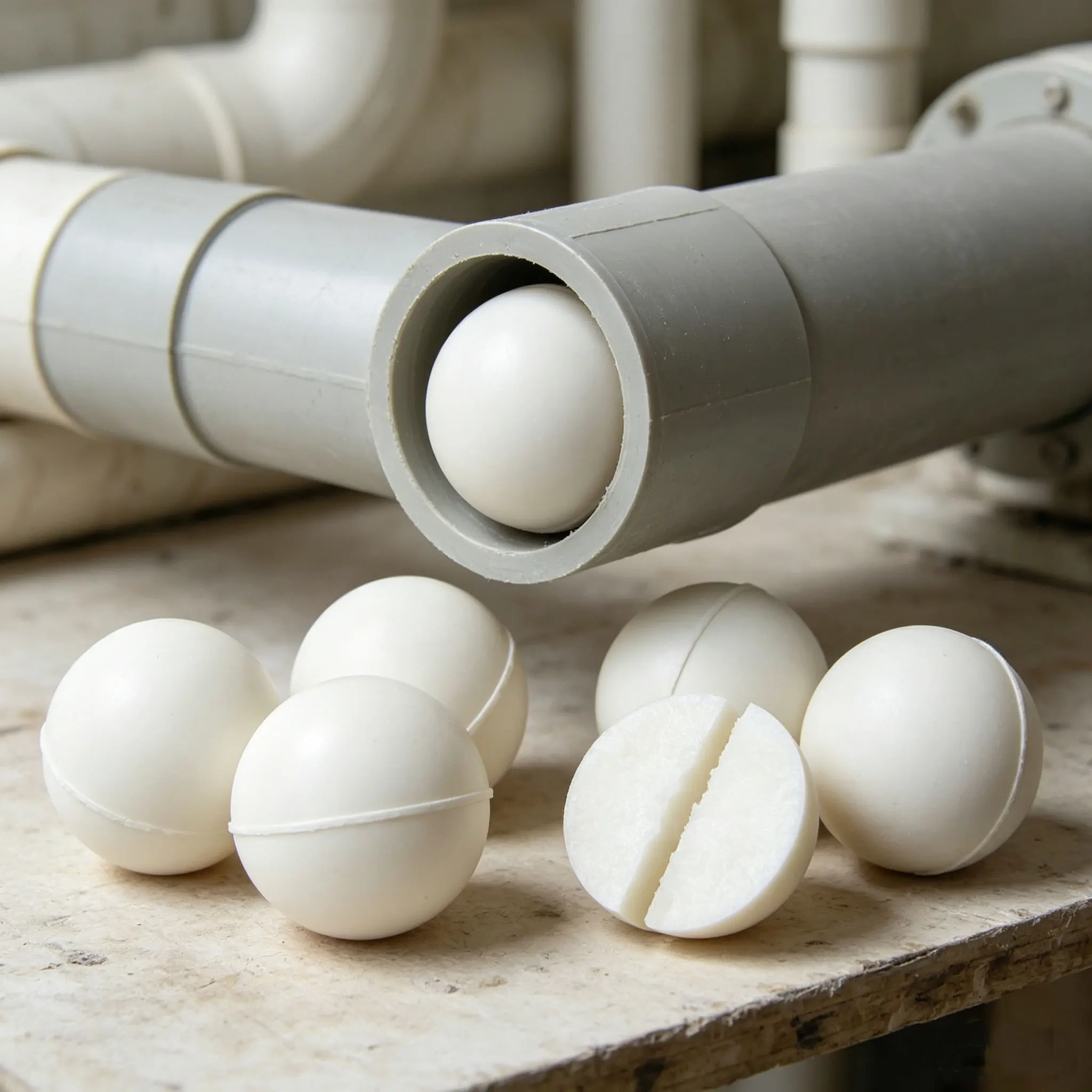 White Rubber Ball Diameter 10/15/18/20/22/25/28/30/35/40/45/50mm Industrial Vibrating Screen Solid Elastic Ball DIY Parts