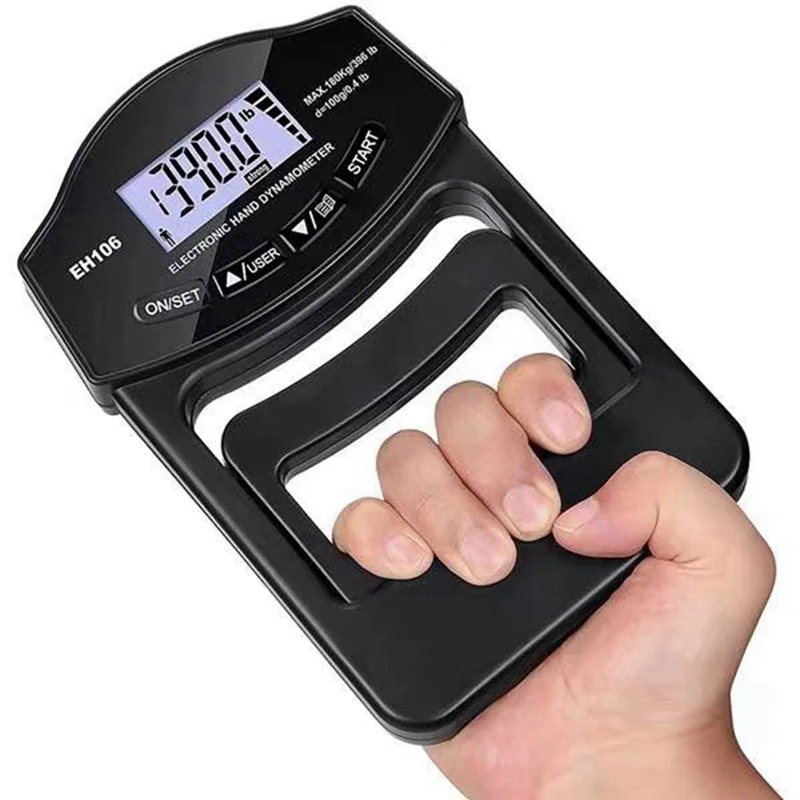 New Grip Strength Tester,396Lbs/180Kg Digital Hand Dynamometer Grip Strength Meter USB LCD Screen Hand Grip Dynamometer