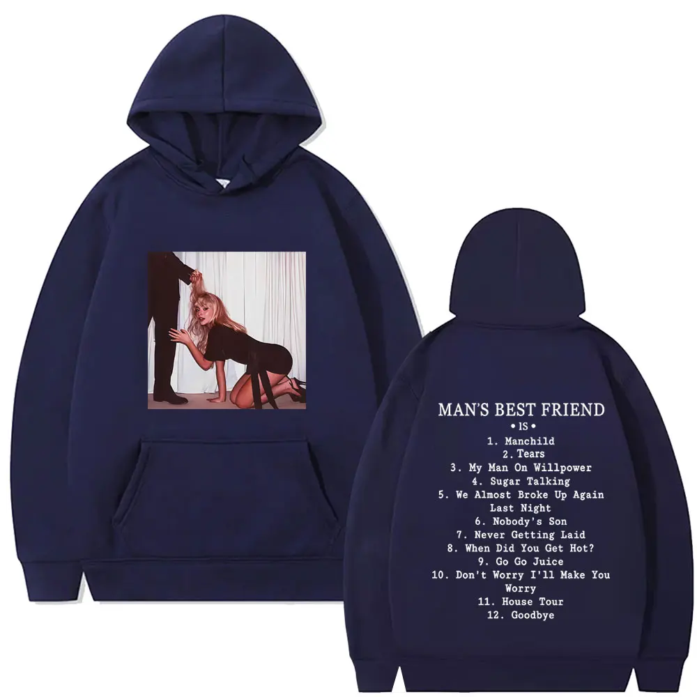 Sabrina Carpenter Man's Best Friend Album Graphic Hoodie Men Women Fashion Casual Oversized Streetwear Man Fleece Cotton Hoodies