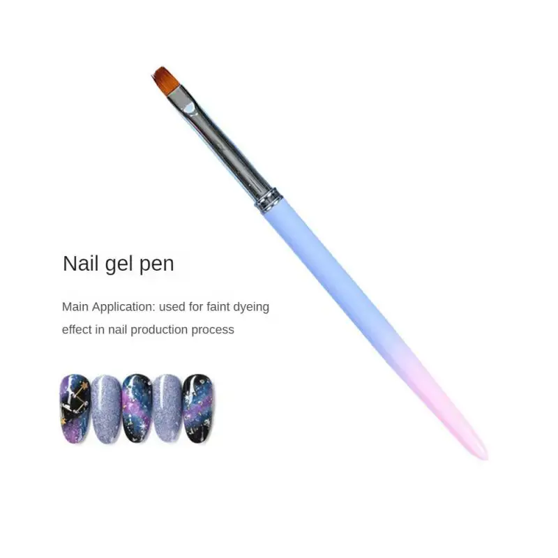 1 STKS Aluminium Nail Art Brush Professionele Nagels Gel Tekenpen Franse Schilderborstels om Acryl Bloemen Manicure Gereedschap te maken