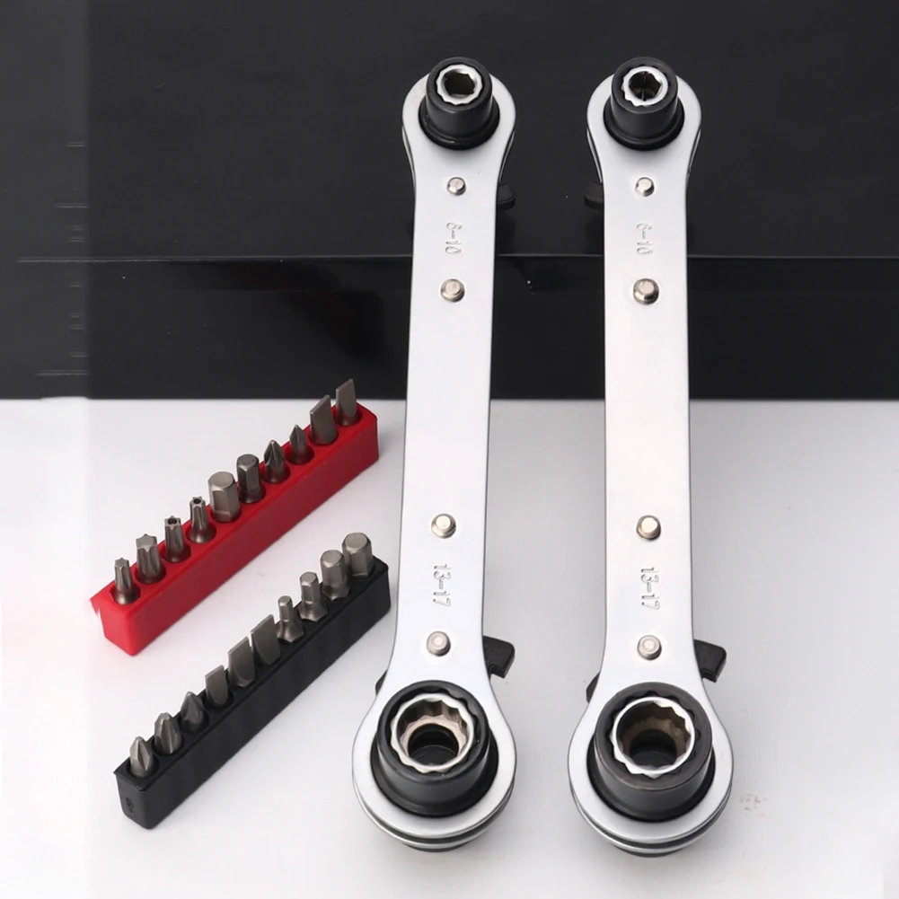 

Adjustable Ratchet Wrench Compact Wrench 190mm 7.48in Double Head Ratchet Wrench 45 Steel Construction Efficient Operation