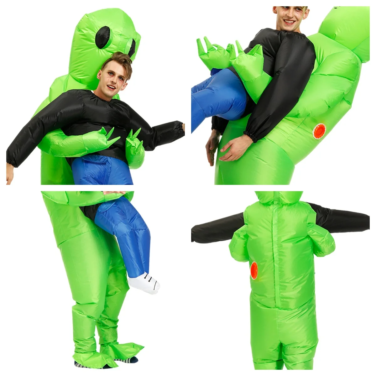 Halloween adult and child cosplay costumes, alien hugging inflatable clothing, scary and funny, wearable and easy to move