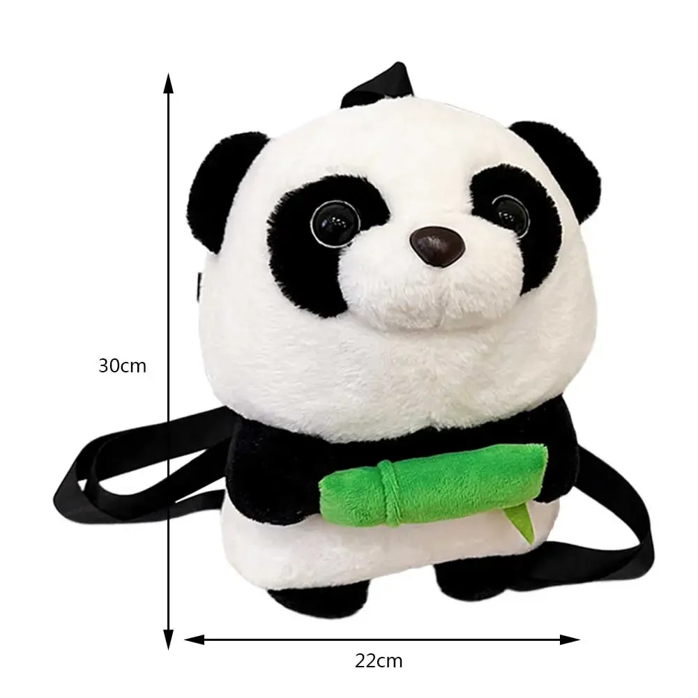 Kawaii Panda lalki plecak na co dzień pluszowe dzieci kobiety plecak moda dziewczyny chłopcy plecak na co dzień torebka śliczna puszysta torba na