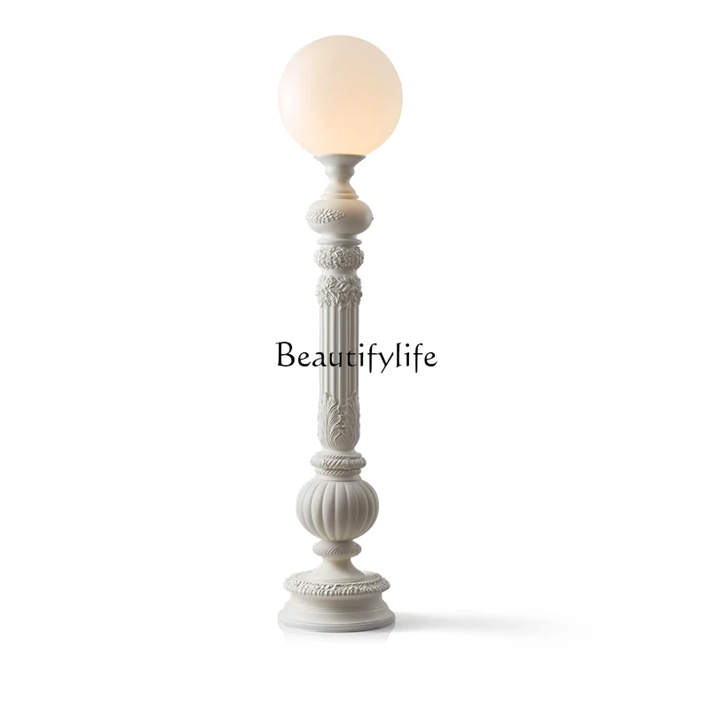 

French floor-to-ceiling luminous object villa living room fireplace atmosphere luminous jewelry art carving