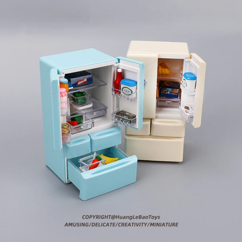 Simulatie Mini Dubbele deur Kleine Koelkast Decoratie voor 1/10 RC Crawler Auto TRX4 Defender AXIALE SCX10 RC4WD TF2 TRX6 Onderdelen