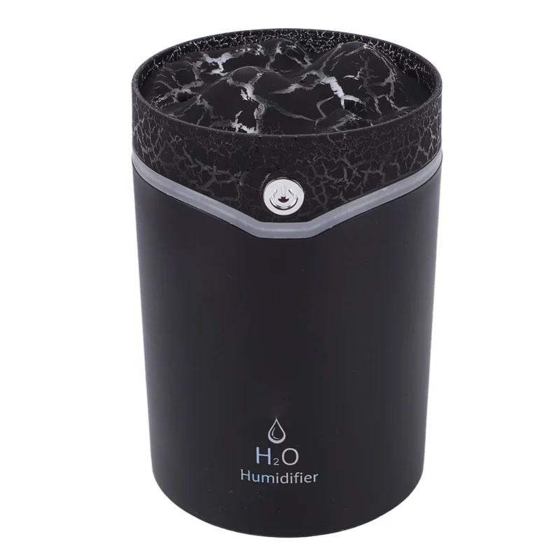 USB Portable Mini Humidifier Triple Spray Quiet Volcano Desktop Humidifier With Colorful Light For Home Office