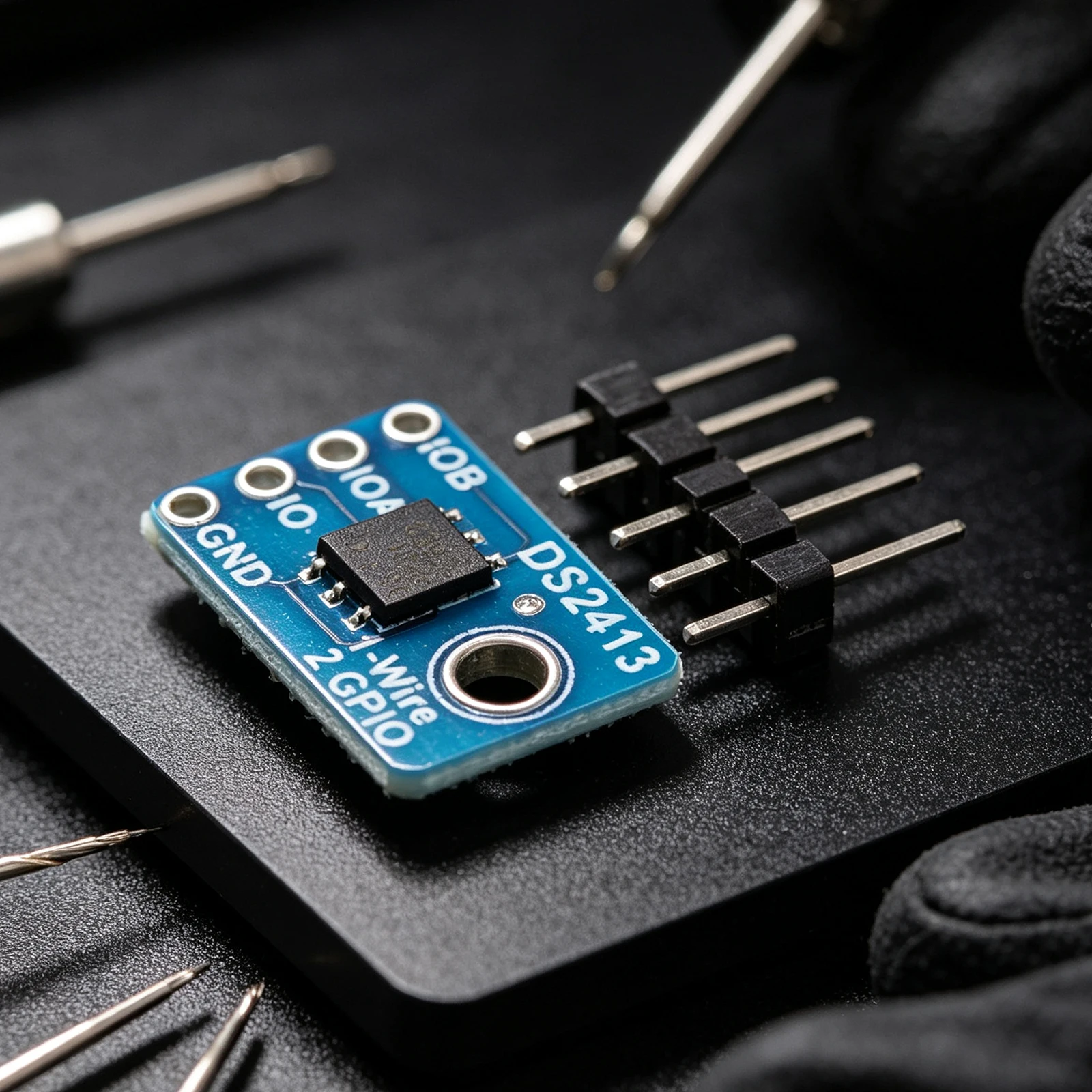 DS2413 Controller Breakout Module Board 1-Wire Dual Channel IO Expansion Modules 3.0V to 5.5V Breakout PCB Boards