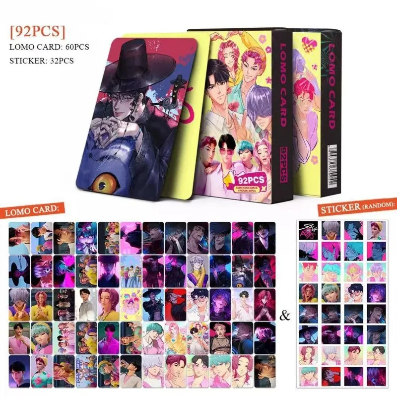 جديد Kpop شيطان الصيادين 30/55/92 بطاقات الليزر K-POP الساحرة هانت الكرتون سلسلة اكسسوارات LOMO بطاقات صغيرة