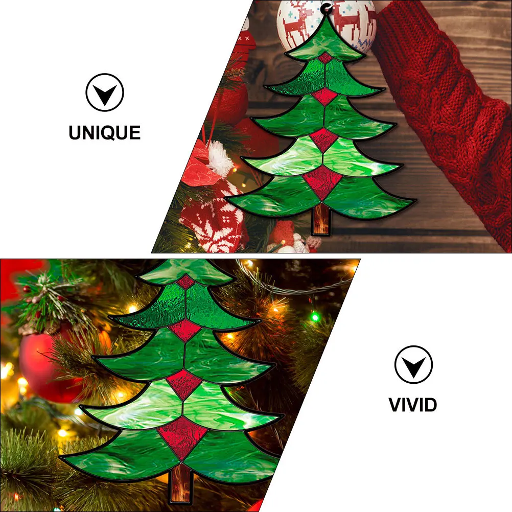 

Christmas Acrylic Pendant Tree Hanging Ornament Xmas Party Decor Door Window Rustic Xmas Hanging Pendant Christmas Pendants