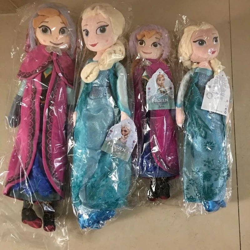 Nouveau dessin animé Disney mignon congelé elsa anna jouets en peluche créativité peluche poupée jouets enfants anniversaire petite amie cadeau