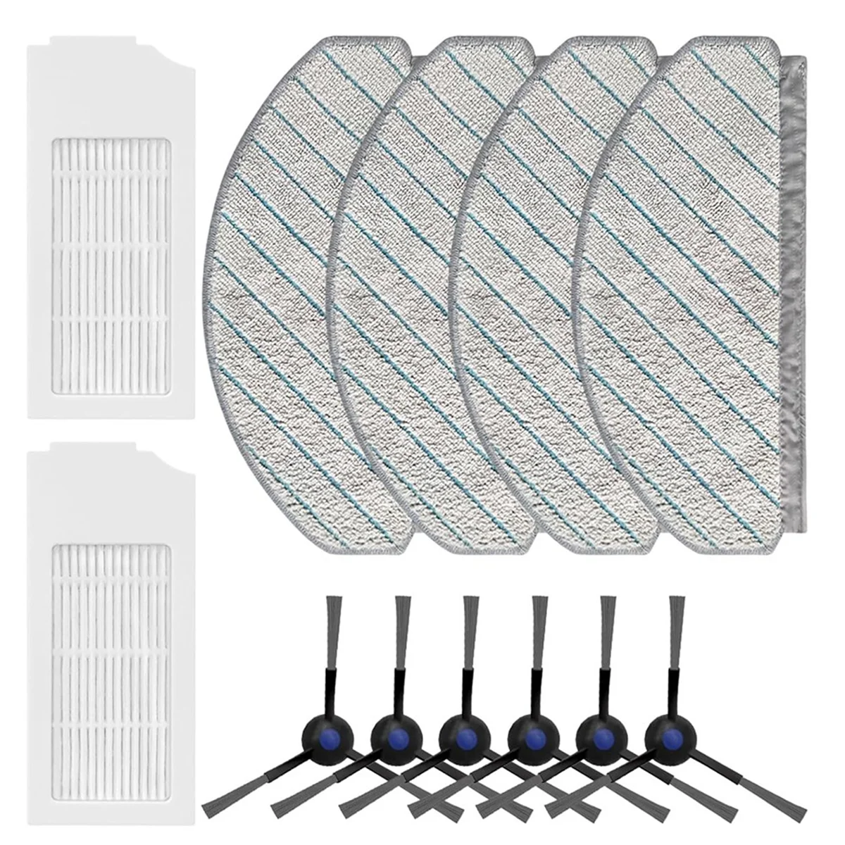 Replacement Parts Kit for ECOVACS DEEBOT N20/N20 PLUS/N20 PRO PLUS Vacuum Cleaners - Side Brushes, HEPA Filters, Wipes