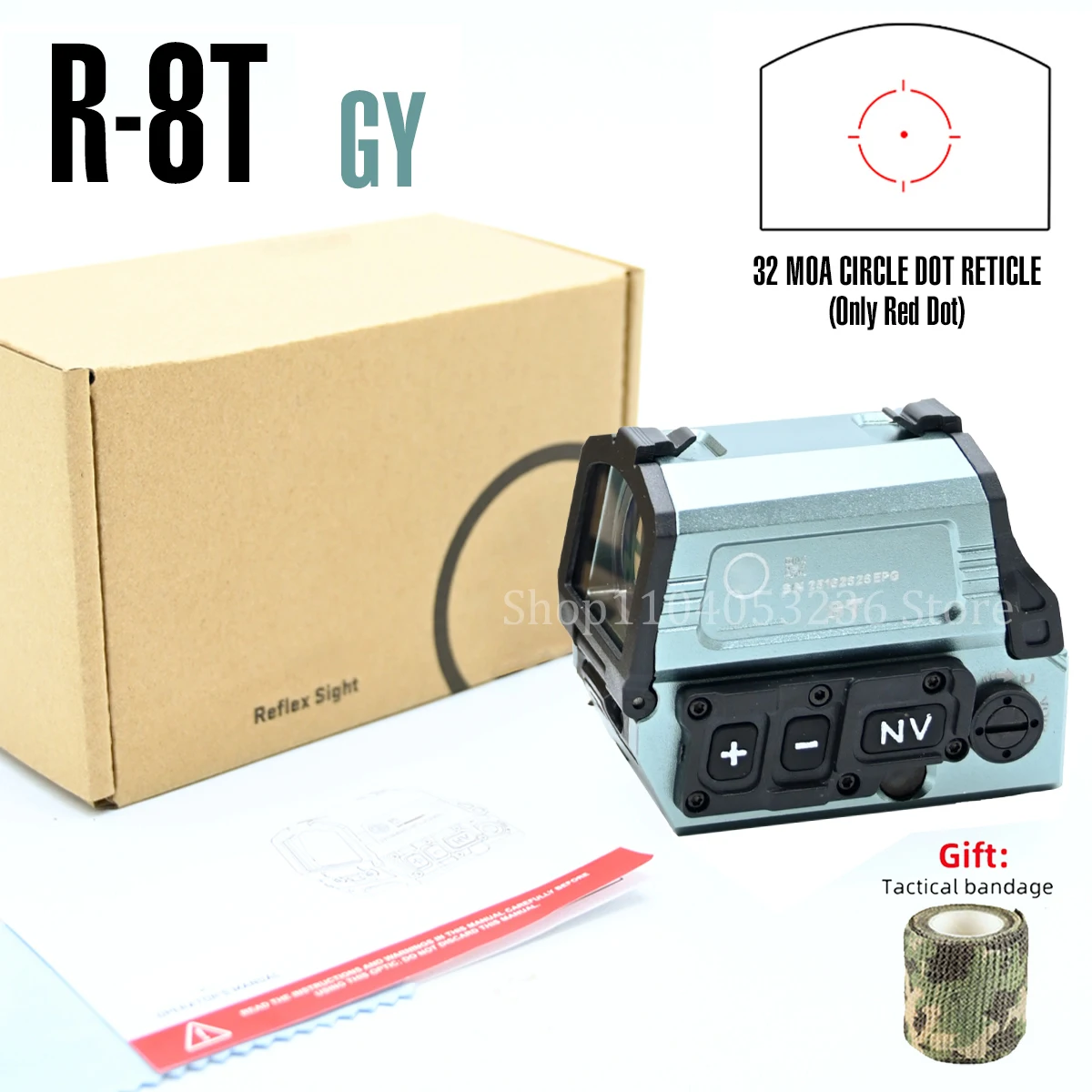 Tactische R-8T Holografische Red Dot Sight Circle Reticle Optische Reflex High-definition 3x Vergrootglas Gecombineerde Scope