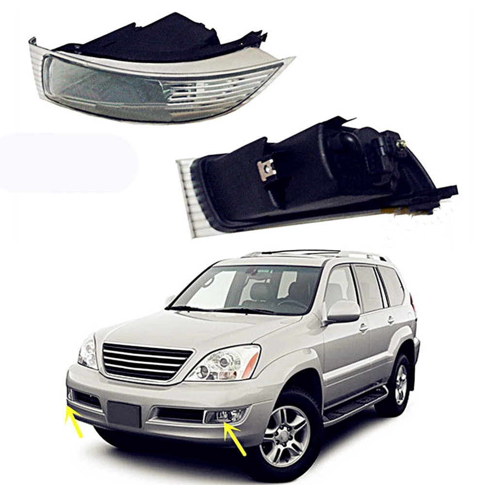 

Front Bumper Fog Light Cover Trim Non Bulb For Lexus GX470 UZJ120 2003-2009 Car Exterior Turn Signal Daytime Day Lamp Bezel Cap