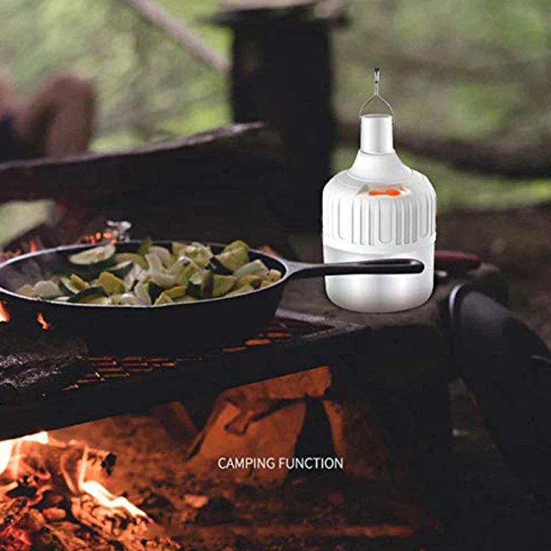 Ampoule LED étanche et Rechargeable, lumière d'urgence à intensité variable, pour tente de Barbecue en plein air, lumière de jardin et de cour