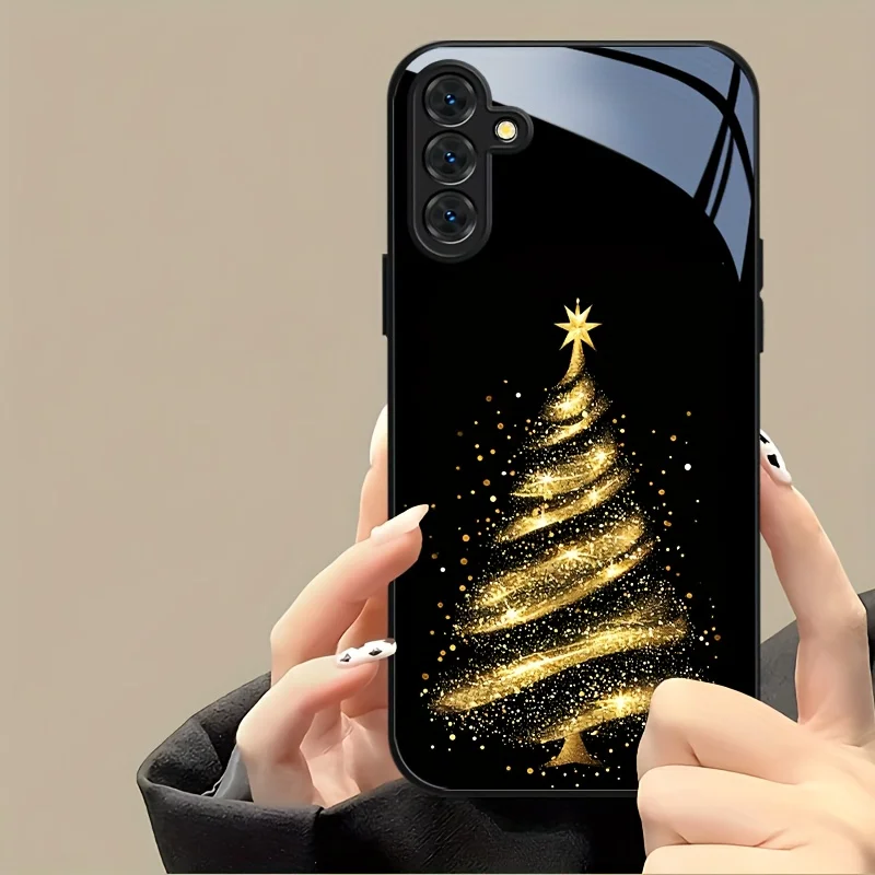 Versatile And Durable Black Glass Phone Case Suitable for Samsung for Galaxy S26/S25/S24/S23 Ultra /S22 Ultra/S20 Ultra/56/A72