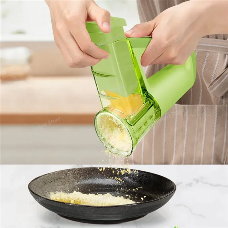 Electric Handheld Food Processor, Multi-Functional Rotary Drum Slicer and Shredder for Salad, Home Kitchen Gadget