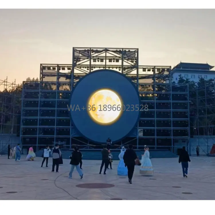 High Quality Outdoor Circular LED Display Video Wall Full Color 4K Resolution Waterproof IP65 Rating for Advertising