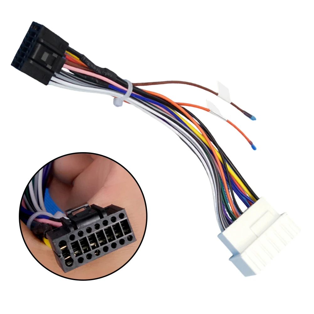Car Audio Wiring Adapter 24Pin Input 16Pin Output Compatible with For Hyundai 2006-2012 and For Kia 2005-2009 Models