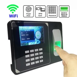 WiFi 4000 mAh Battery Biometric Fingerprint Time Clock Recorder Attendance Employee Electronic Finger and Card Time Attendance