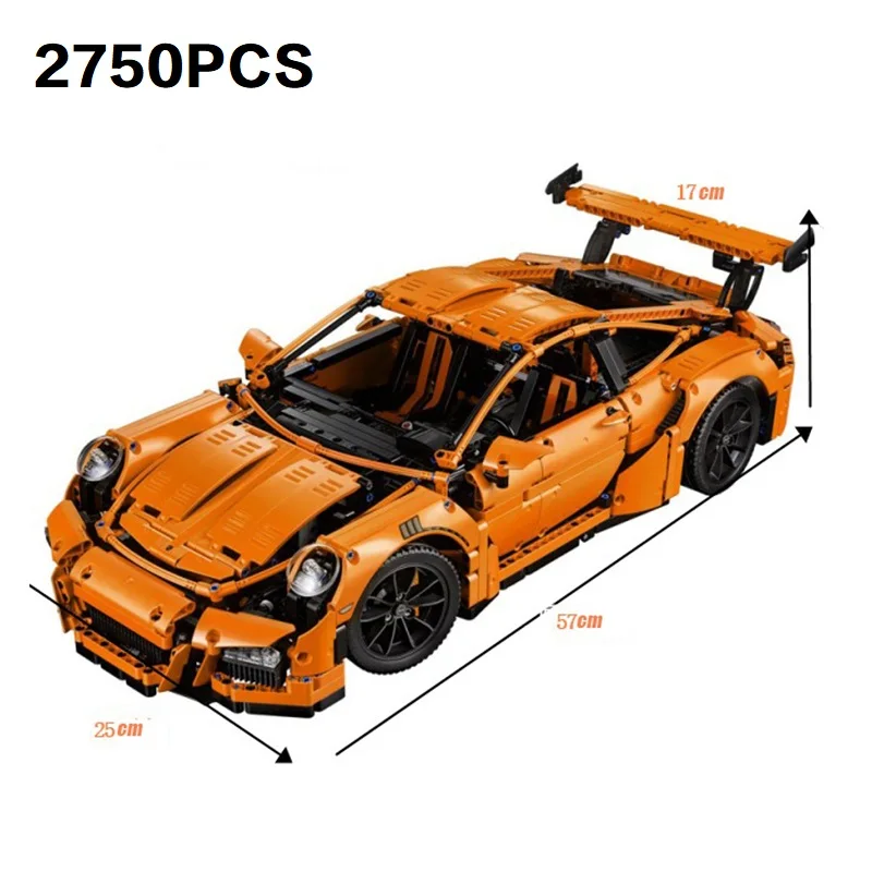 3368A التقنية RC فولكان سيارة رياضية اللبنات تجميع الطوب نموذج لعب الأطفال عيد ميلاد هدية الكريسماس #4