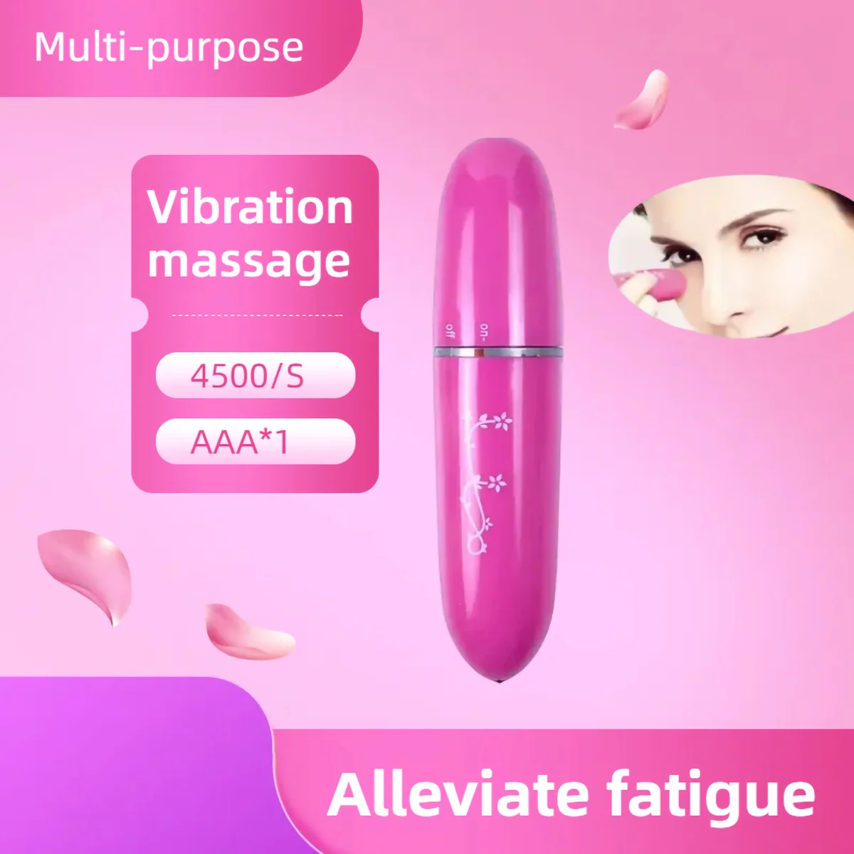Portable Mini Electric Eye Massager Micro Facial Beauty Instrument for Relax Eye Dark Circles Eye Bags Puffiness Eye Massage
