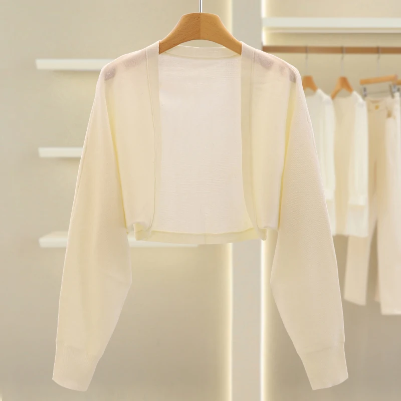 

Легкий однотонный вязаный открытый кардиган, осенняя верхняя одежда, женская облегающая одежда на пуговицах, Sle Commute Faion