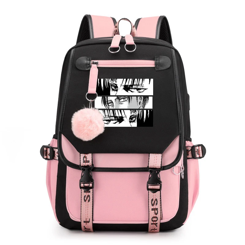 Fashion Rucksack Anime Levi Ackerman Printing Backpack Women Men Girl School Bag Travel Bag Harajuku Laptop Bag Daily Backpack
