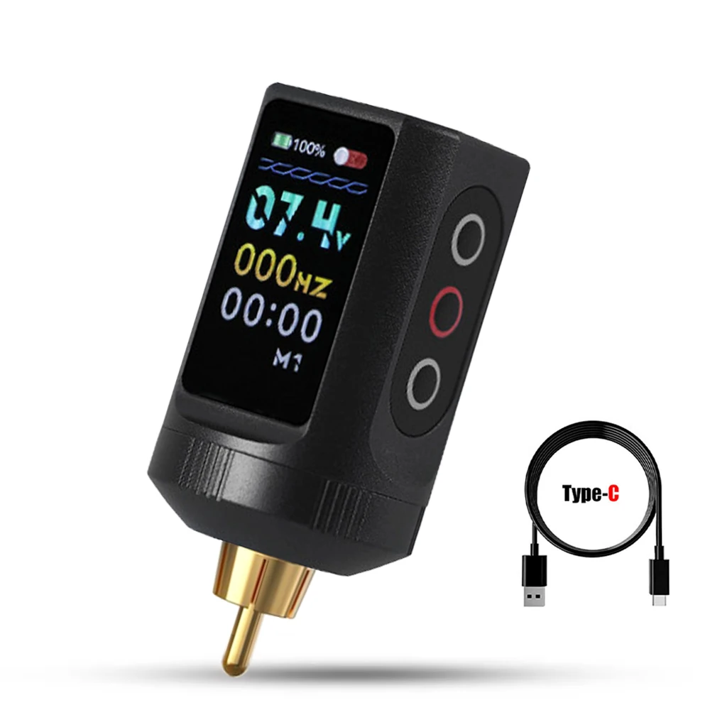 2000mAh Portable Wireless Tattoo Power Supply with Color Screen Digital Display Control Tattoo Pen Battery