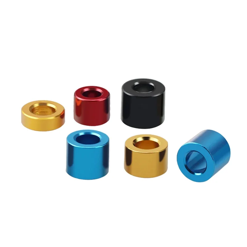 5Pcs Coloured Anodized Aluminum Bushing Washer Gasket M5 M6 Round Hollow No Thread Standoff Spacer Aluminum Alloy Sleeve - Image 3