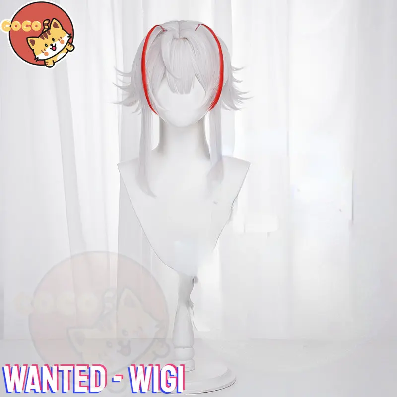 CoCos Game Arknights Wanted W Cosplay Wig Game Cos Arknights Wig W Ambience Synesthesia Cosplay Silver Wig