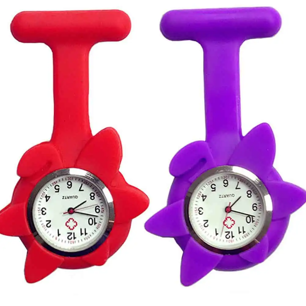 

Silicone Nurse Table Doctor Watch Hanging Medical Gifts Delicate Pocket Flower Shape