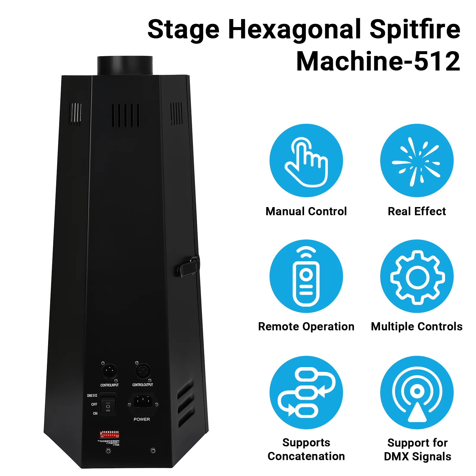 

Stage Flame Machine Real Bar Nightclub Atmosphere Dmx512 Hexagonal (6-corner [512 Models]) Party Effects Pitching