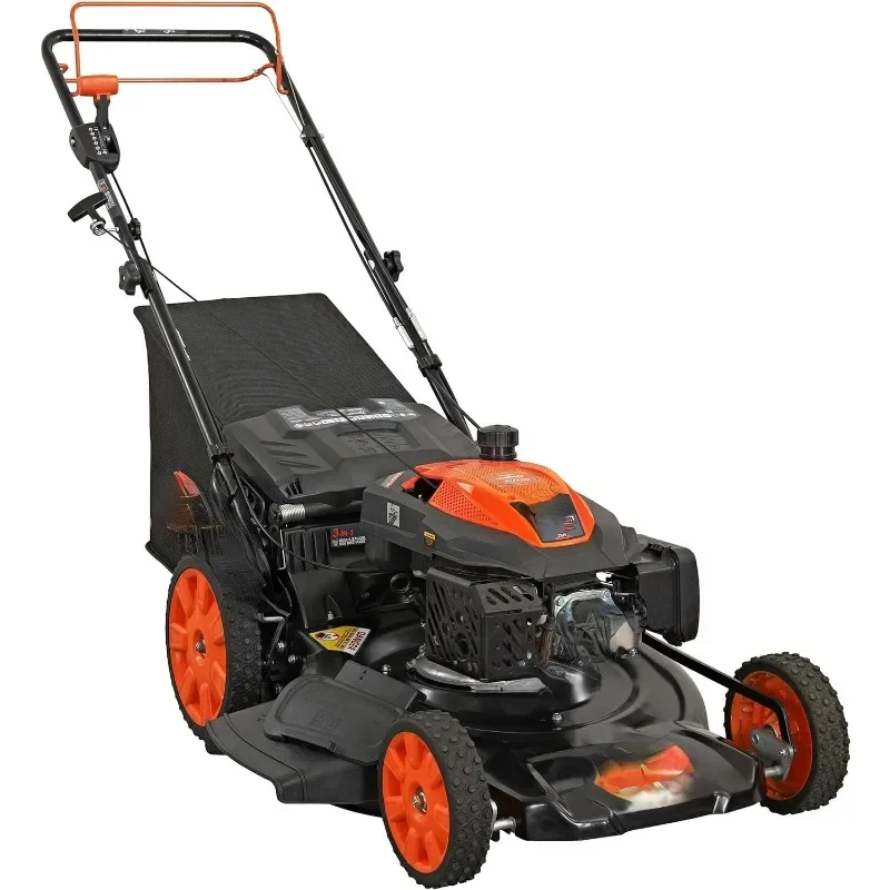 22 In. 201cc Select PACE 6 Speed CVT High Wheel RWD 3-in-1 Gas Walk Behind Self Propelled Lawn Mower, Black