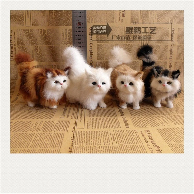 

Реалистичная фигурка искусственного кота, реалистичные ситцевые кошки-табби для стола, центральная часть, домашний декор полки для любителей кошек, подарок