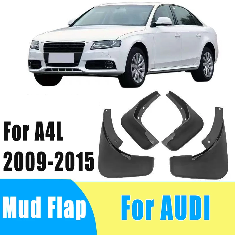 

4pcs Auto Tire Mudguard Waterproof Prevent Mud Splashing Car Mud Flap Fender Trim Accessories For Audi A4L 2009-2015 2014 2013