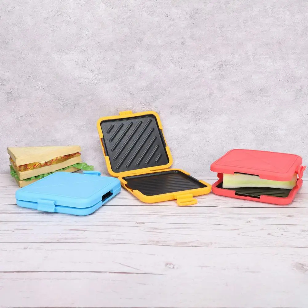 

Microwave-safe Sandwich Pan Microwave Sandwich Maker Pan Non-stick Toaster Grill Dishwasher Safe Wireless Toastie Maker for Fast