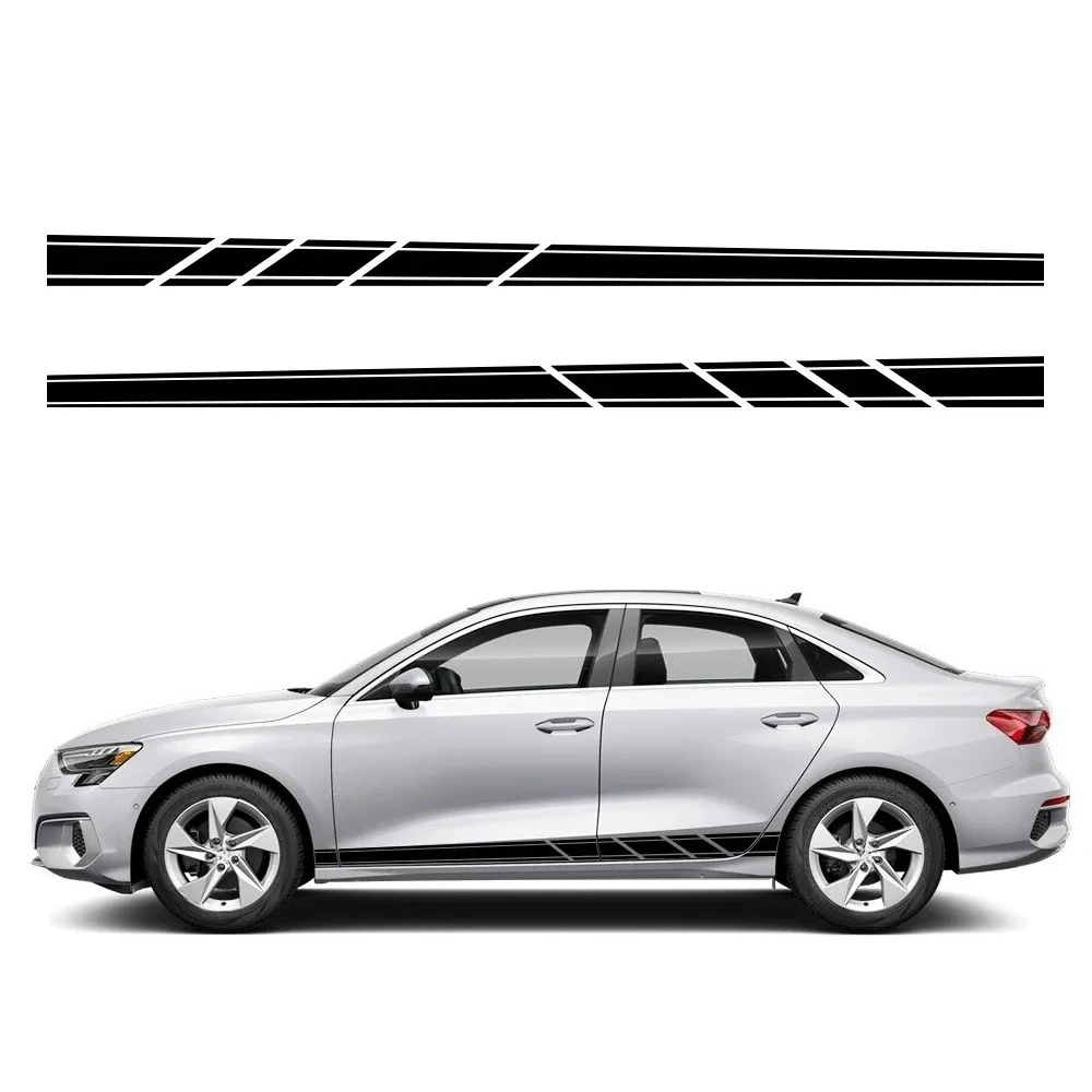 Car Racing Stripes Sticker Side Door Vinyl Decals Auto Accessories For Audi A3 8V 8P 8L 8Y S3 RS3 Sedan Sportback TFSI Limousine view 2