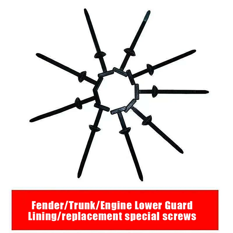 20-300PCS Nylon Cable Tie Buckle Universal Car  Trunk Engine Guard Panel Wire Management Secure Replacement Clip