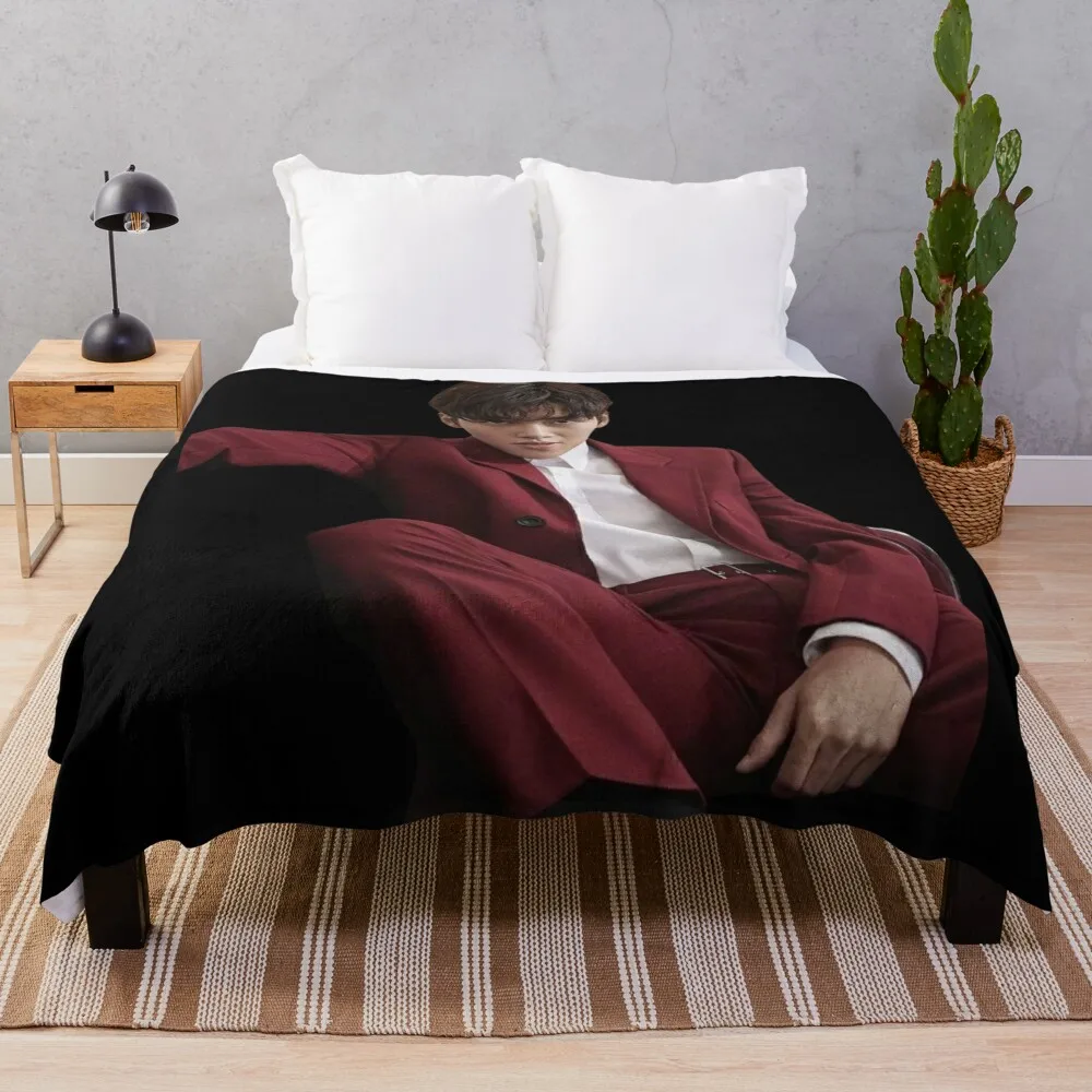 Ji chang-wook Throw Blanket Decorative Sofa valentine gift ideas Furrys Blankets