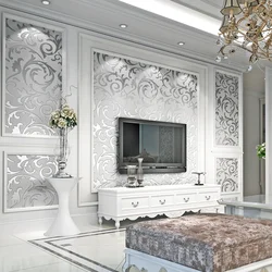 Luxury Damask Gold Silver Wallpaper For Walls 3D Non-woven Wallcovering Living Room Bedroom TV Background Decor Papel De Parede