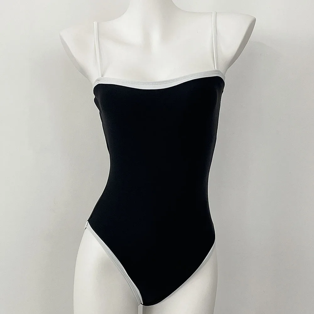 2025 New Sexy Splicing High Leg Cut Women Swimwear One Piece Swimsuit Female Monokini Padded Bather Bathing Suit Swim