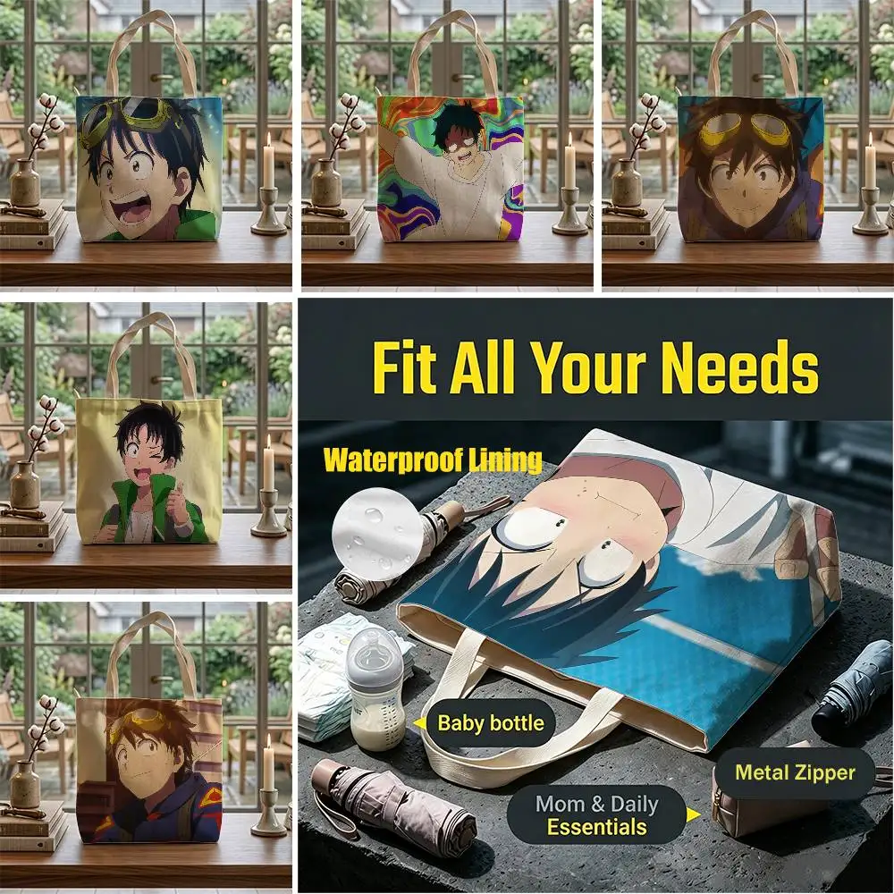 

Z-Zom-100 Manga Akira Tendou Storage Bags Waterproof Canvas bags suitable for going to class, shopping, gifts, and commuting