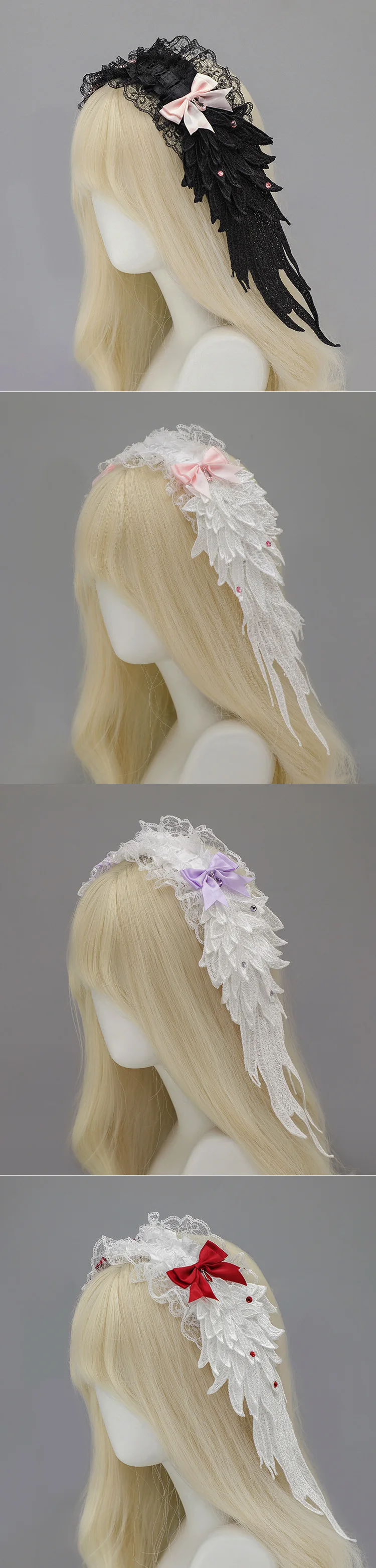 Diadema con alas de Ángel oscuro, subcultura, alas de viento originales, accesorios para el cabello, tocado de alas de viento Punk