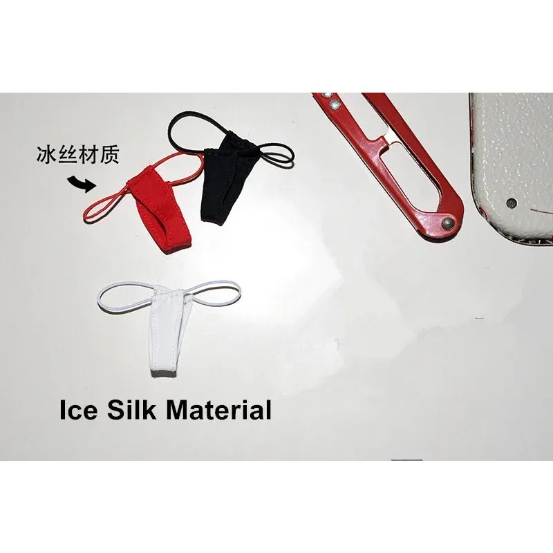 1/6 스케일 여성 아이스 실크 메쉬 팬티 끈 팬티 속옷 의류 모델 12인치 액션 피규어 군인 PH TBL 피규어 바디에 적합