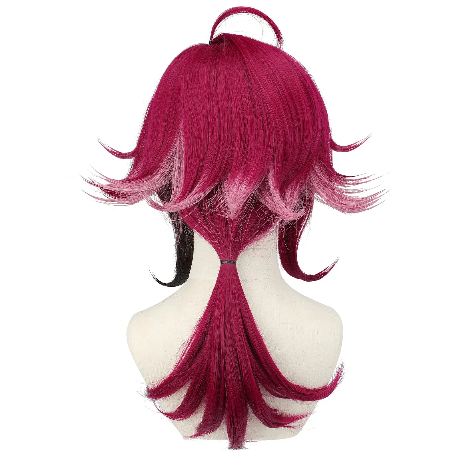 Shangzi-pelucas de Cosplay Shikanoin Heizou para hombres, disfraz de Anime, Genshin Game, peluca corta y esponjosa de pelo rojo vino con flequillo Masculino