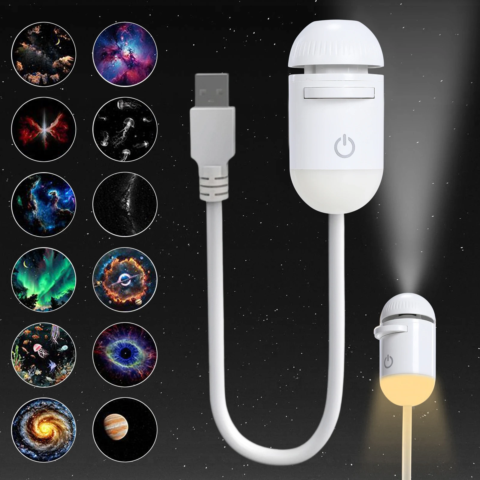 2-in-1 ミニギャラクシースタープロジェクターナイトライ - Night Light Projector Stars のレビューと価格