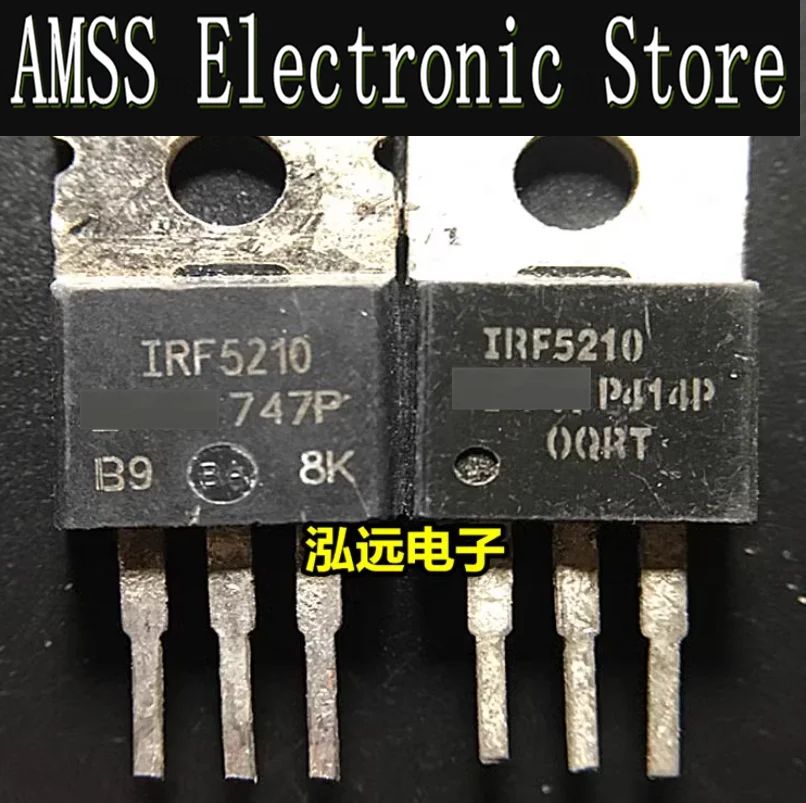 AMSS 5pcs USED IRF5210 P channel 100V 40A original imported disassembled high-power field-effect transistor has been tested well