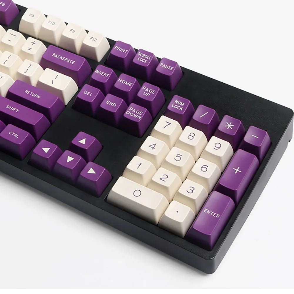 Imagem -05 - Maxkey Roxo & Branco SA Perfil Keycaps Doubleshot Duas Cores Moldagem por Injeção Abs Material para Teclado Mecânico Kit