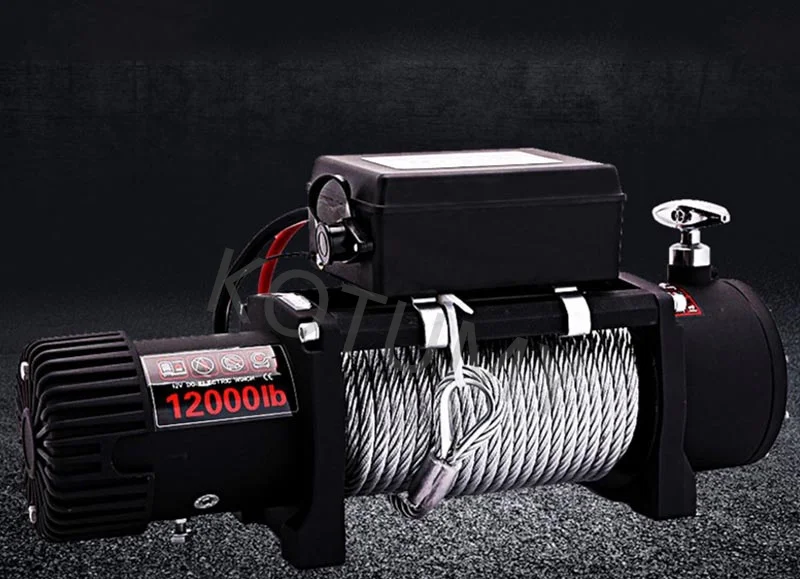 Electric Winch Heavy Duty Traction Hoist Portable Pulling Tool for Off-Road Vehicle Rescue Boat Lifting and Industrial Workshop